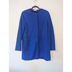 10 St. Emile Royal Blue Cashmere Virgin Wool Blend Coat